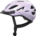 Abus Urban I 4.0 Light Lavender Fahrradhelm mit LED Rücklicht.