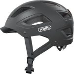 Abus Fahrradhelm Hyban 2.0, für Damen & Herren, 52 58 cm, verstellbar, schwarz, mit LED Rücklicht – Böttcher AG