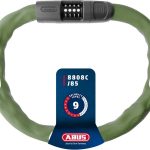 ABUS Kettenschloss 8808C stabiles Zahlenschloss aus speziell gehärtetem Stahl gut lesbare Zahlen mit Verdeck ABUS Sicherheitslevel 9