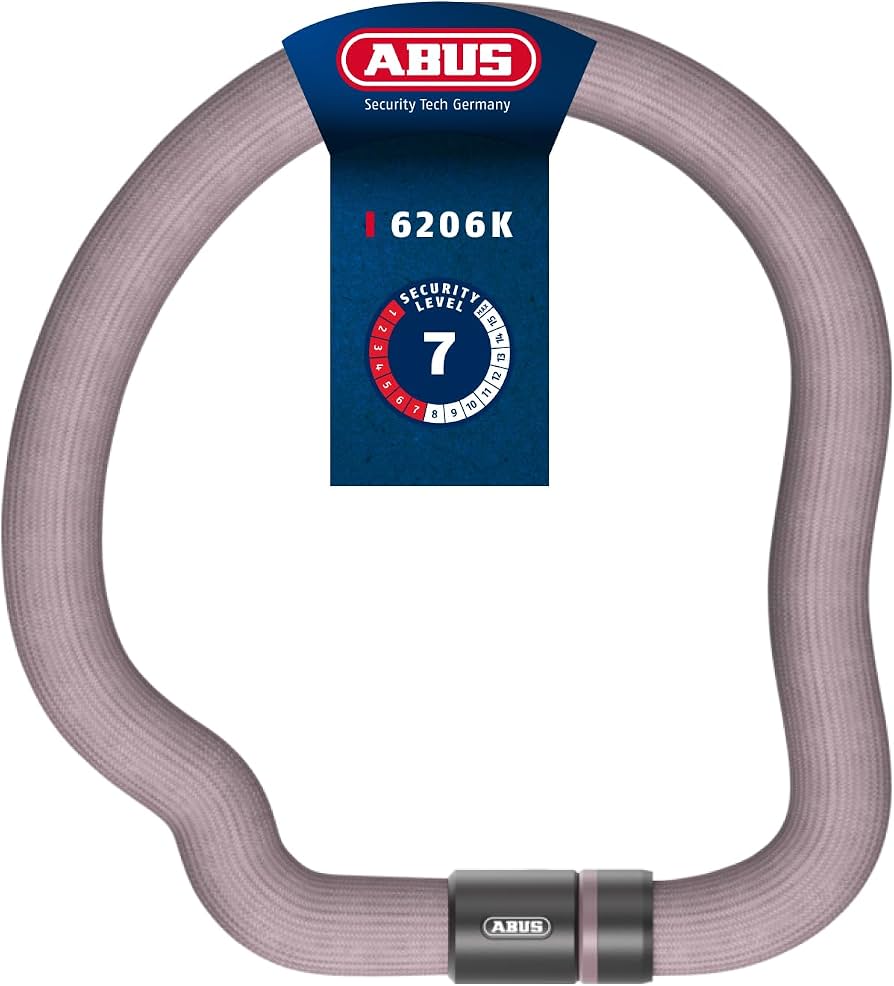 abus-schloss-fahrrad-932htn-1.jpg ABUS Kettenschloss Goose Lock – biegsames, klapperfreies Fahrradschloss aus gehärtetem Stahl – 6 mm stark – 110 cm lang – mit Schlüssel – Altrosa : Amazon.de: Sport & Freizeit – Bild 1