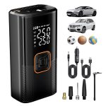 AKKEE Akku Luftpumpe Elektrische Luftpumpe 3000mAh für Auto, Motorrad, Fahrrad, Bälle, 150PSI Elektrischer Kompressor Tragbar Fahrradpumpe