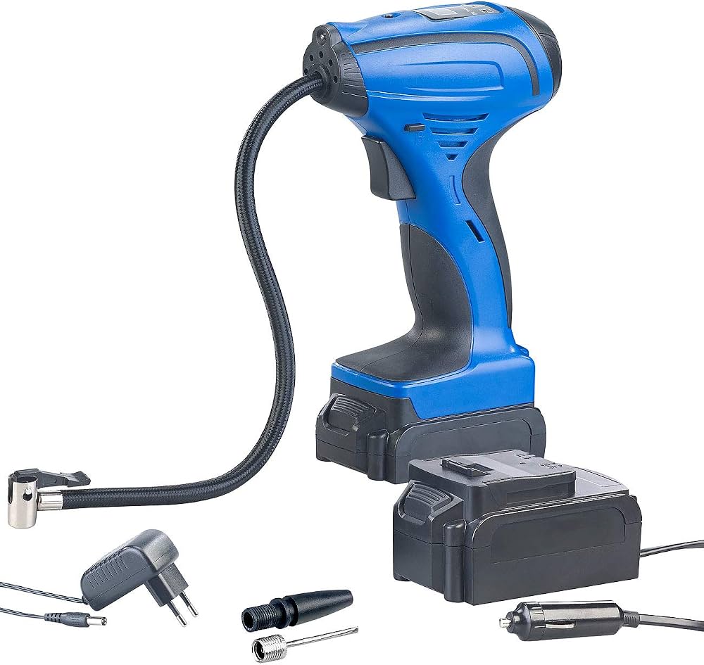 akku-luftpumpe-auto-657rom-1.jpg AGT Luftkompressor: Akku Kompressor Luftpumpe für Reifen, Bälle u.v.m., LCD, bis 116 psi (Luftpumpe für Autoreifen, Auto, Luft) : Amazon.de: Auto & Motorrad – Bild 1