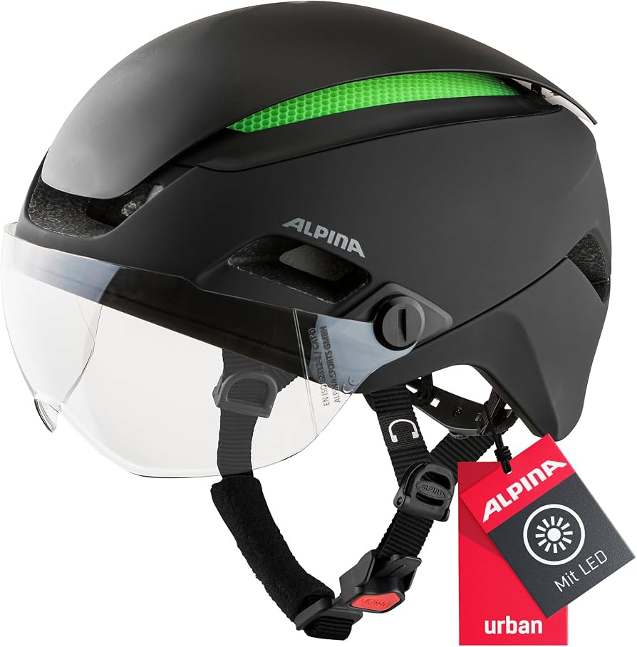 alpina-fahrradhelm-damen-336mjo-1.jpg Alpina Altona Fahrradhelm, Black matt, 52 57 cm | verspiegelt mit Visier individuelle Größenanpassung optimale Belüftung : Amazon.de: Sport & Freizeit – Bild 1