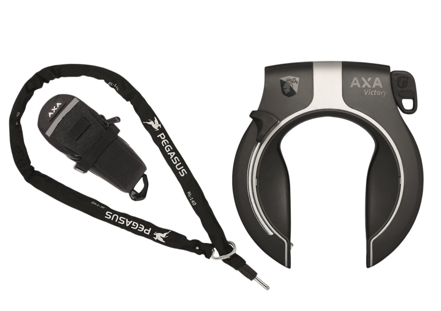 axa-fahrradschloss-028dxg.png Set Victory RL Rahmenschloss + RL Kette 100cm online kaufen – Bild 1