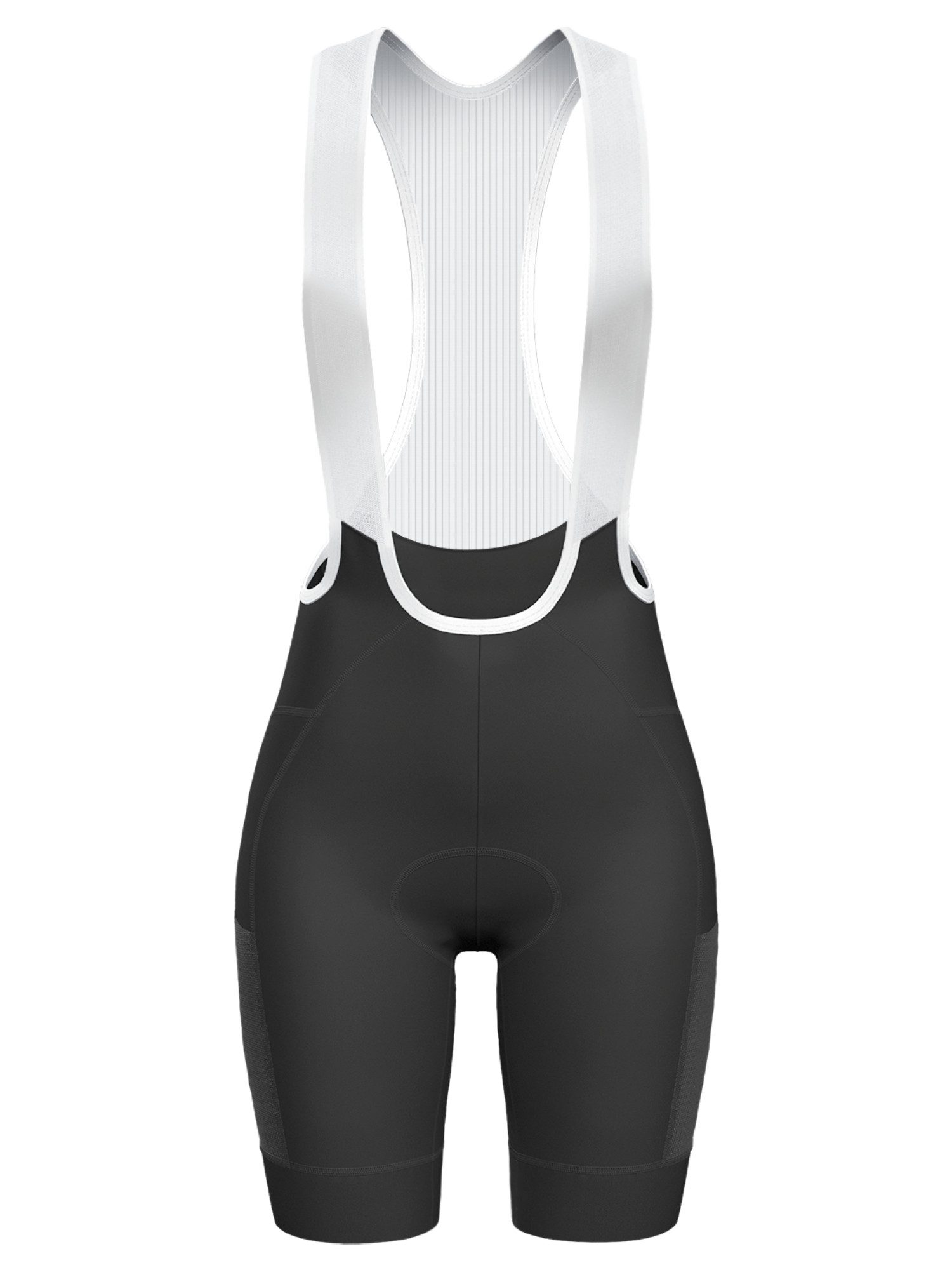 damen-radhose-756ncb-1.jpg Wulibike Fahrradhose Damen Trägerhose Radhose 3 Taschen Reflektierend (1 tlg) Weibliche Passform mit komfortablem 3D Sitzpolster – Bild 1