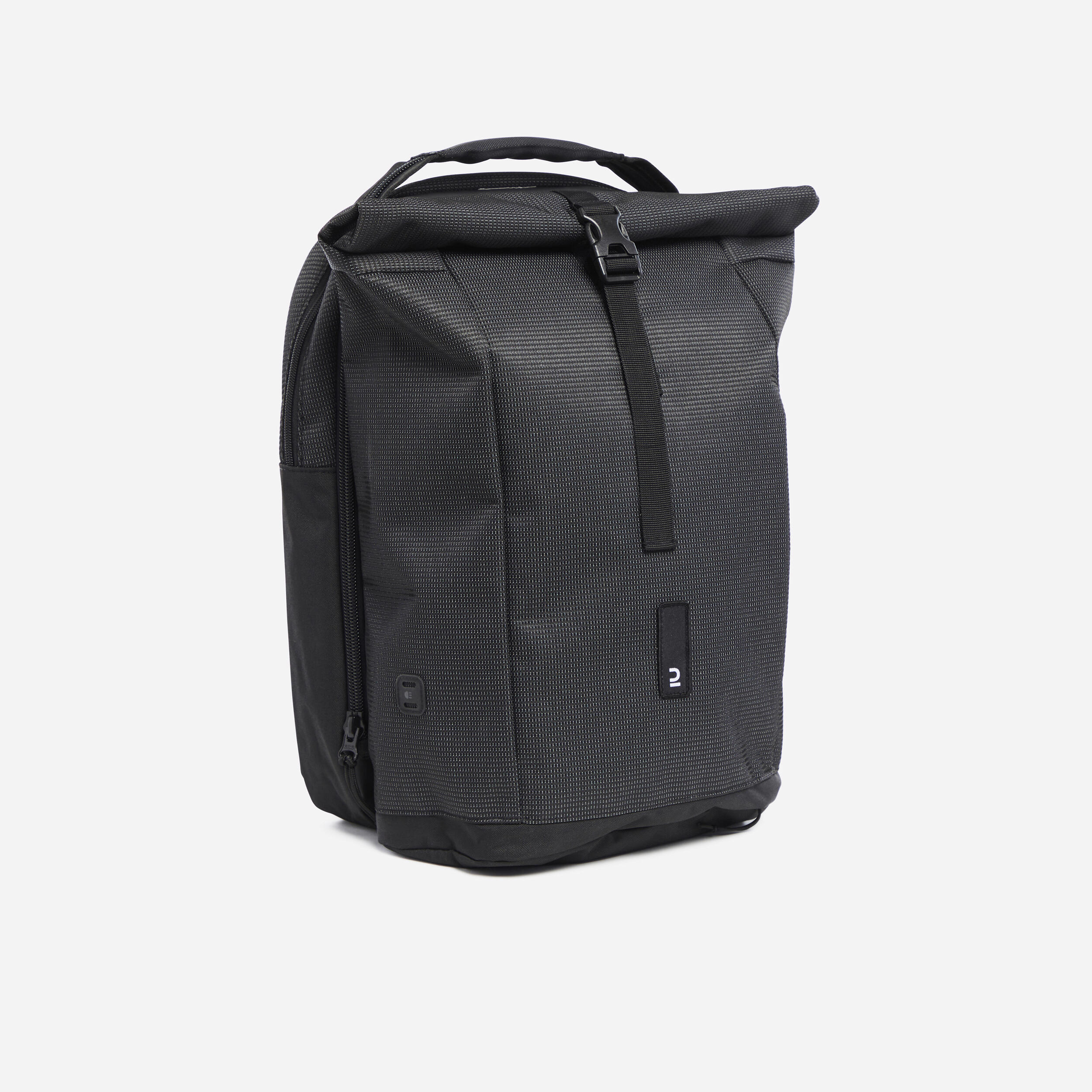 decathlon-fahrradtasche-206dhj-1.jpg Doppel Fahrradtasche Gepäcktasche Rucksack für Gepäckträger 27 L reflektierend – Bild 1