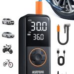 AstroAI Elektrische Luftpumpe Fahrrad, 6600 mAh Akku Luftpumpe, 10,3 Bar | Fahrradpumpe Elektrisch mit LED Dual Display & Taschenlampe, Schnelles Aufpumpen für Autos, Motorräder, Fahrräder, Bälle : Amazon.de: Auto & Motorrad