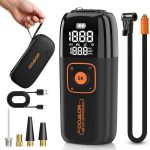 Elektrische Luftpumpe, 150 PSI Tragbare Akku Kompressor 6000mAh, Wiederaufladbarer Luftpumpe Fahrrad mit LED Licht, Elektrische Fahrradpumpe für Auto, E Bike, Motorrad : Amazon.de: Auto & Motorrad