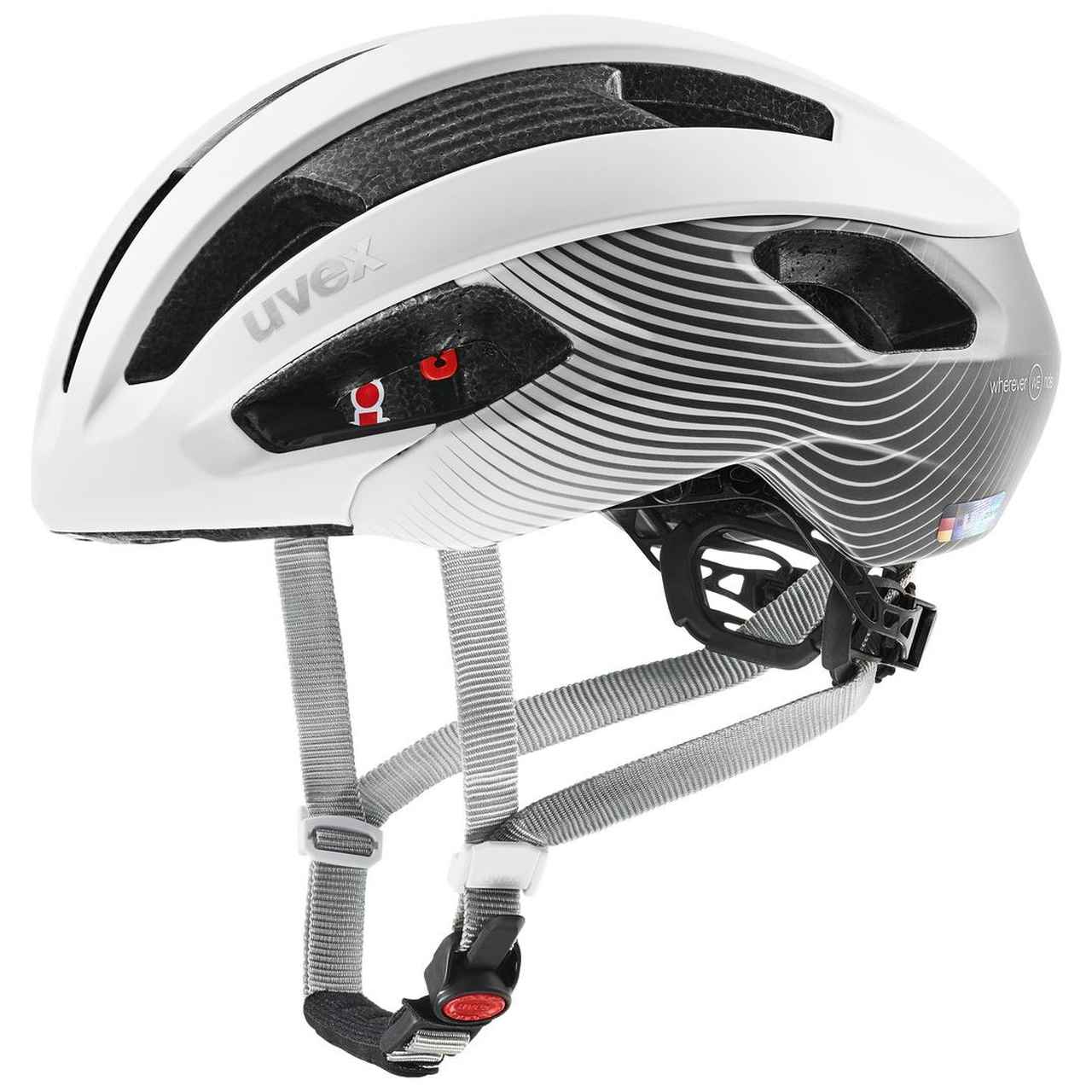fahrradhelm-damen-uvex-454sei-1.jpg Uvex Rise CC Damen Rennrad Fahrrad Helm matt weiß/grau 2024 | von Top Marken online kaufen » we cycle – Bild 1