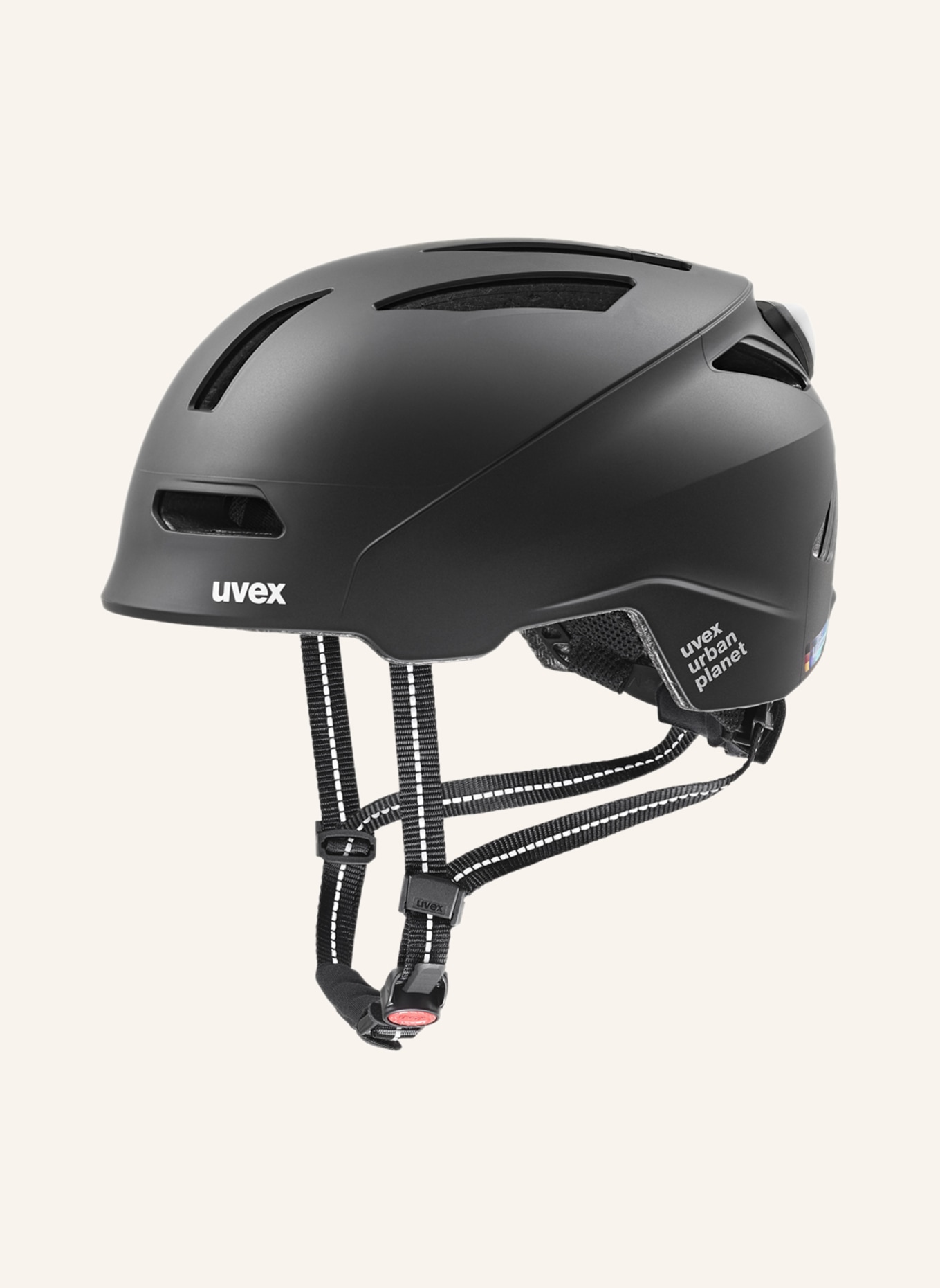 fahrradhelm-damen-uvex-908tsh-1.jpg uvex Fahrradhelm URBAN PLANET LED in schwarz – Bild 1