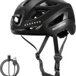 ROCKBROS Fahrradhelm mit Licht, MTB Helm Herren Damen mit USB 1800 mAh Atmungsaktiv 58 60 cm Schwarz : Amazon.de: Sport & Freizeit