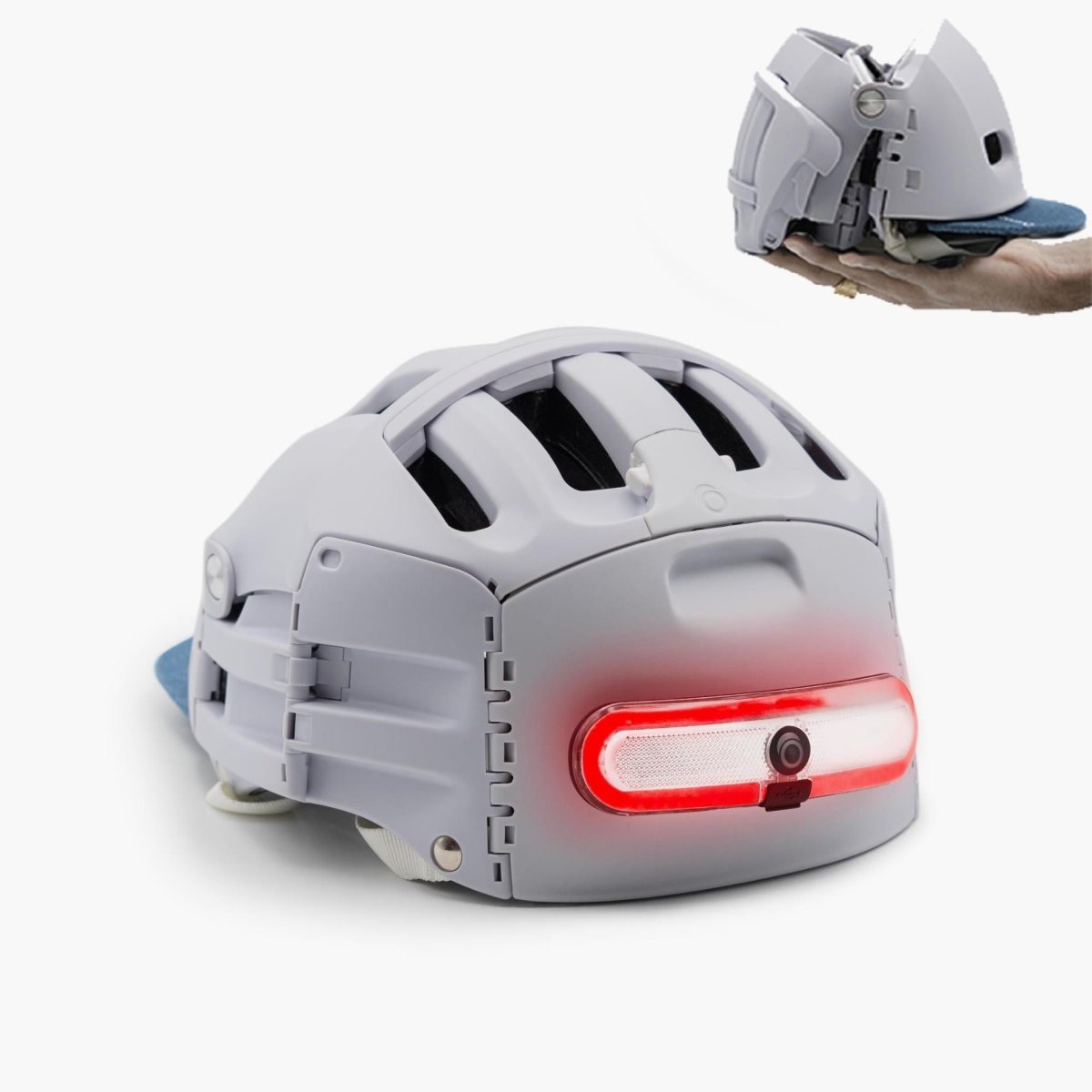 fahrradhelm-licht-493jue-1.jpg Overade PLIXI LUM Zusammenklappbarer Fahrradhelm mit Licht – Bild 1