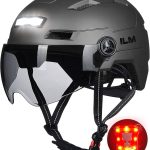ILM Fahrradhelm Damen Herren mit Visier und LED Licht E3 10L,Grau,XS | Unisex, ASTM/CPSC/EN1078, abnehmbares getöntes Visier, USB LED Licht, 10 Belüftungen : Amazon.de: Sport & Freizeit