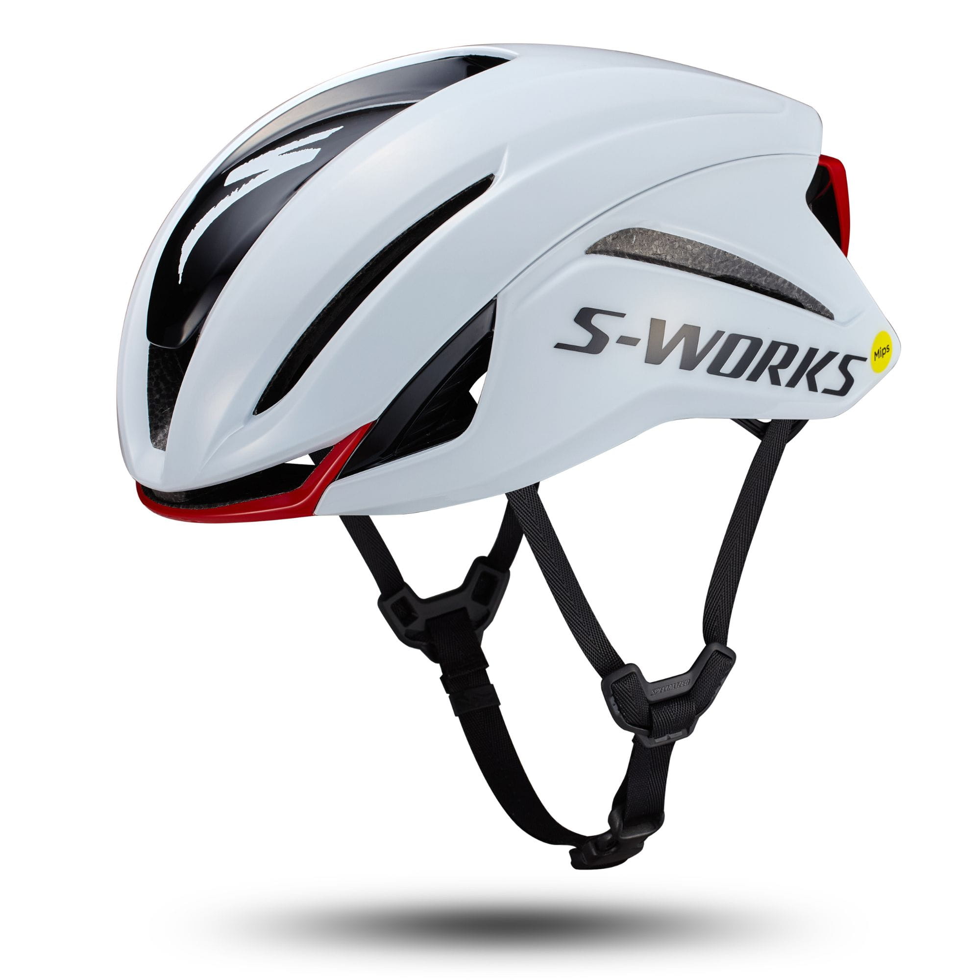 fahrradhelm-rennrad-174dwa-1.jpg Specialized S Works Evade 4 Rennrad Helm White/Red – Bild 1