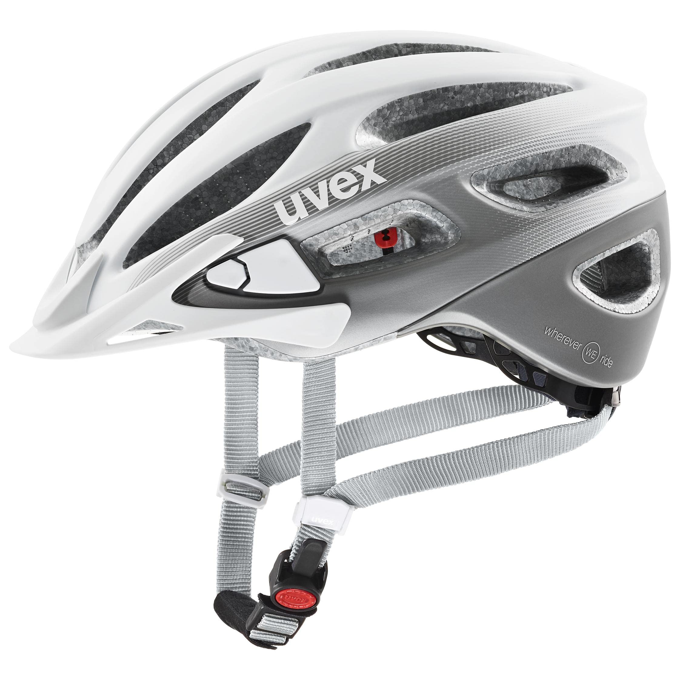fahrradhelm-uvex-damen-834tba-1.jpg uvex True cc Women's Edition Fahrradhelm, White Grey, 52 55 cm | individuelle Größenanpassung erweiterbar mit LED Licht : Amazon.de: Sport & Freizeit – Bild 1