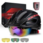 CYPAQ Fahrradhelm mit Visier Fahrradhelm Herren & Damen M/L 3 Magnetische Visiergläser City , Trekking & Rennradhelm mit integriertem Licht, Waschbares Polster & Beutel (L) : Amazon.de: Sport & Freizeit