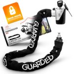 GUARDED Premium Fahrradschloss mit Schlüssel, Kettenschloss mit 8mm Stahlkette, Hohe Sicherheitsstufe, Anti Diebstahl Fahrrad Schloss für E Scooter, E Bike, Cityroller, Motorrad : Amazon.de: Sport & Freizeit