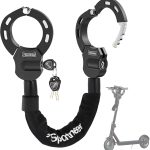 Sportneer E Scooter Schloss, 7MM x 75CM Schloss für E Scooter mit Schlüssel Fahrradschloss Ebike Hohe Sicherheit Handschellenschloss für E ...