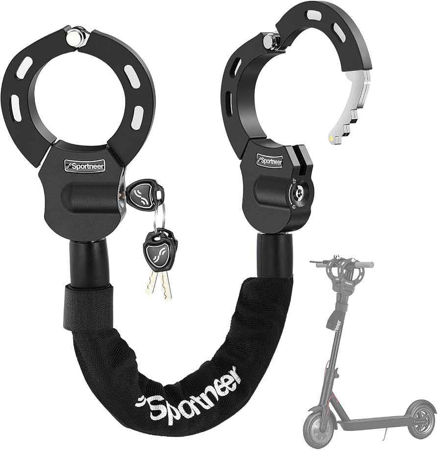 fahrradschloss-ebike-580fft-1.jpg Sportneer E Scooter Schloss, 7MM x 75CM Schloss für E Scooter mit Schlüssel Fahrradschloss Ebike Hohe Sicherheit Handschellenschloss für E ... – Bild 1