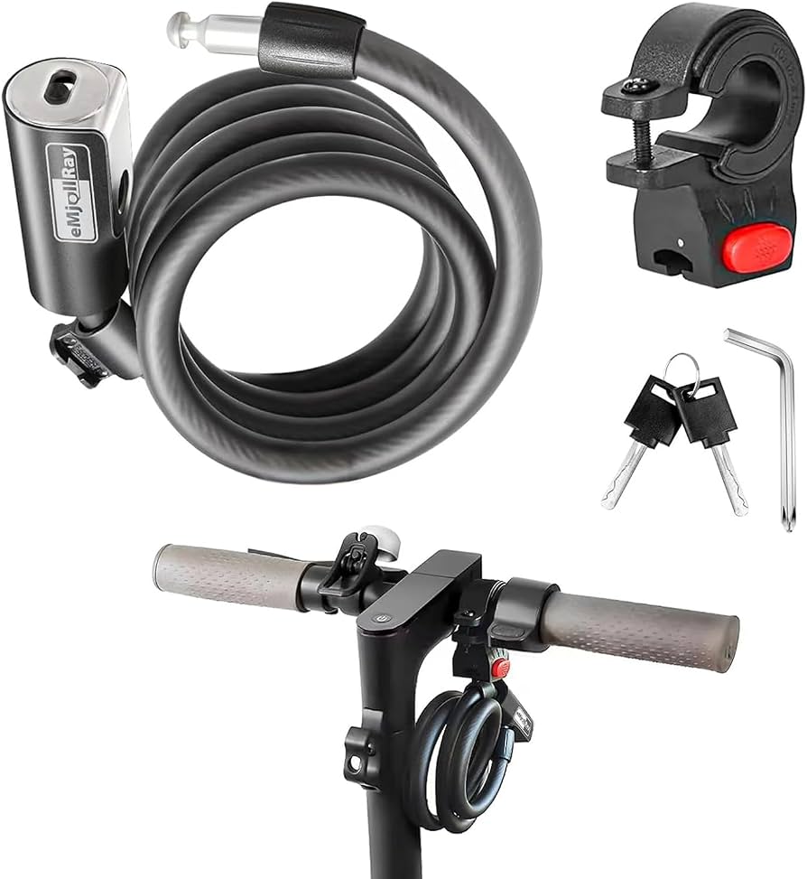 fahrradschloss-ebike-867swf-1.jpg 120cm E Scooter Schloss 12mm Dick Fahrradschloss mit Schlüssel für Scooter | E Scooter Schloss mit 2 Schlüssel, Hohe Sicherheit Fahrradschloss mit ... – Bild 1