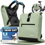 RADGEIST Fahrradtasche für Gepäckträger, 20L Rucksack & Umhängetasche in Mint, wasserdicht, mit Laptopfach, für Damen & Herren: Tests, Infos & Preisvergleich