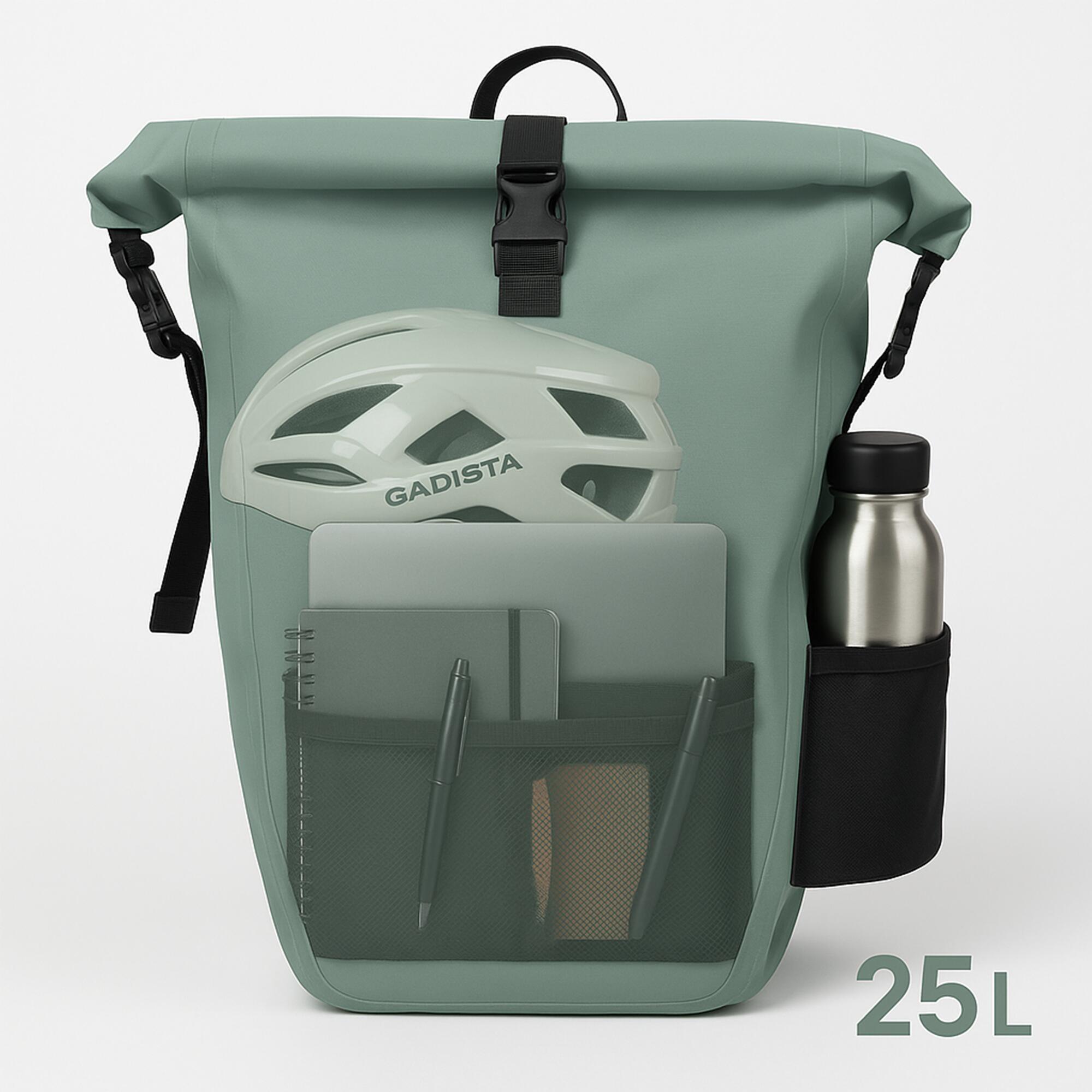 fahrradtasche-gepaecktraeger-wasserdicht-423uvf.jpg Fahrradtasche 25L wasserdicht IPX6 Gepäckträger Rucksack Laptopfach – Bild 1