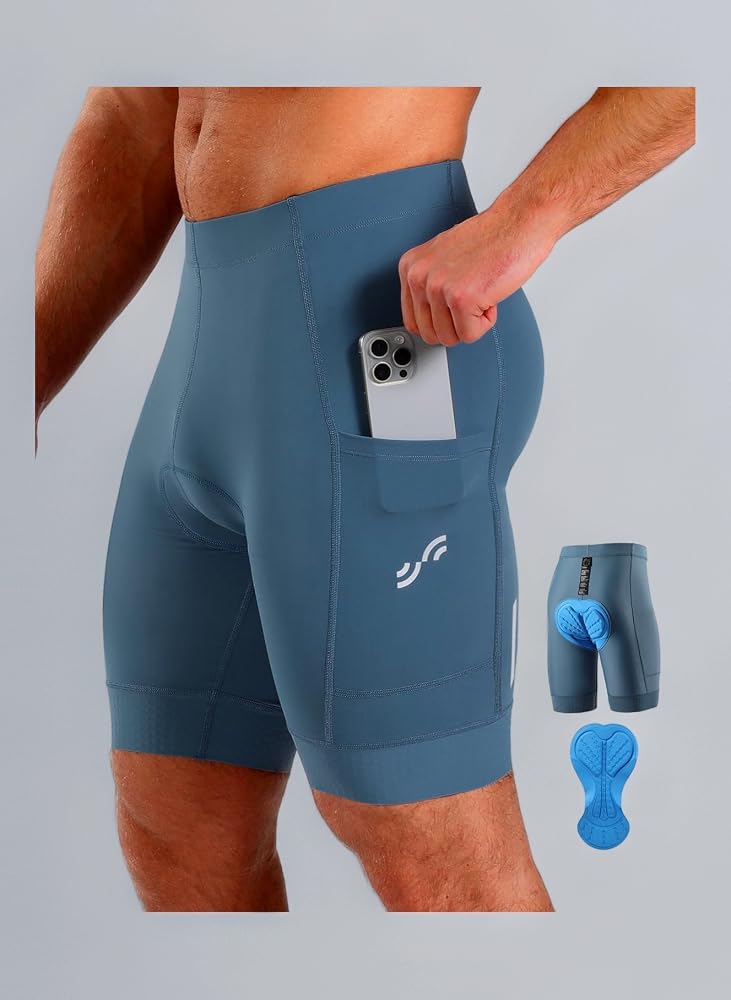gepolsterte-radhose-herren-034ect-1.jpg Sportneer Radlerhose Herren Gepolstert Kurz mit Sitzpolster 4D Fahrradhose Herren Mehrtaschen Schnelltrockende & Elastische Radhose Herren Verbesserte ... – Bild 1