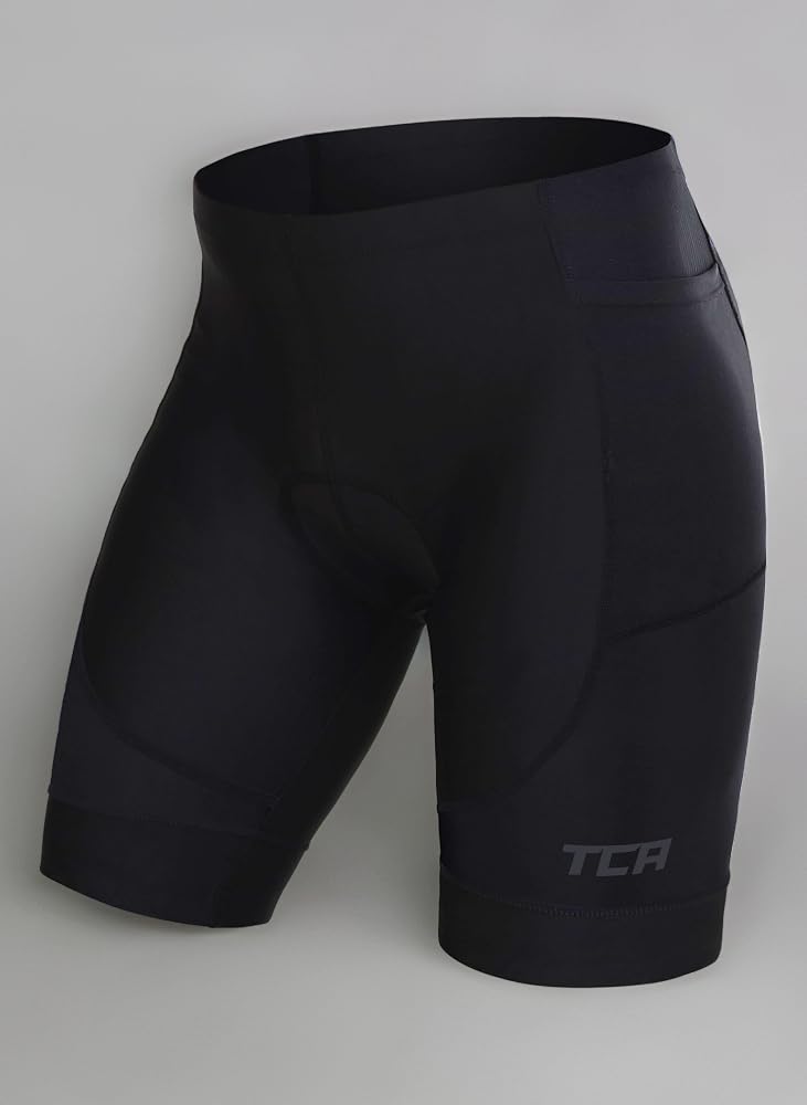 gepolsterte-radhose-herren-181mdj-1.jpg TCA Herren Slipstream gepolsterte Radhose, schnelltrocknend, rutschfest mit rückseitiger Reißverschlusstasche Ideale Radhose Herren Radshorts Radbekleidung Schwarz, S : Amazon.de: Fashion – Bild 1
