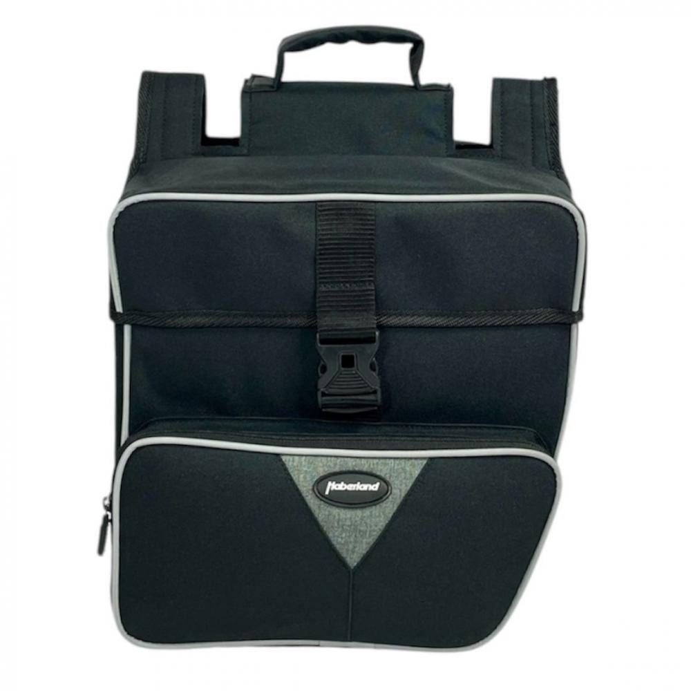 haberland-fahrradtasche-419eys-1.jpg Haberland Fahrradtasche Haberland Doppeltasche Black Line 3.0 33l schwarz flexible Gepäckträ – Bild 1