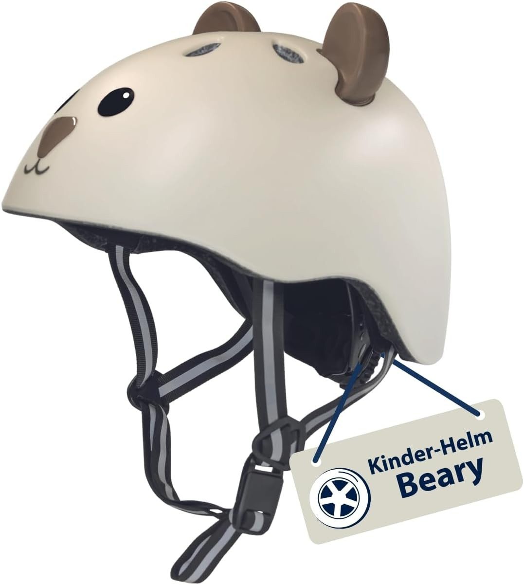 kinderhelme-704xga-1.jpg Hudora Kinderhelm Beary, mocha, Kleinkind Helm in XXS/XS Ideal für Laufrad, Scooter & Fahrrad – Bild 1