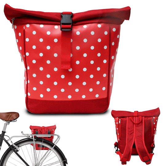 kleine-fahrradtasche-152ftf.png Kleine Kombi Fahrradtasche & Rucksack | Polka Dots – Bild 1