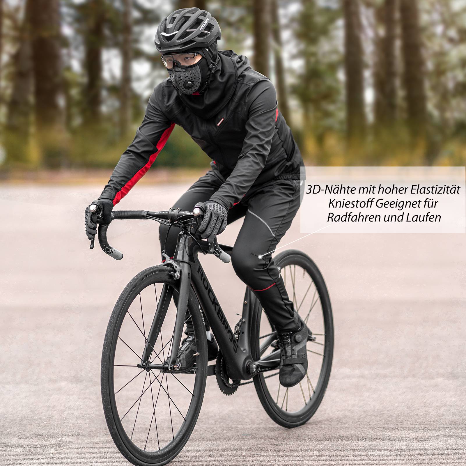 lange-fahrradhose-herren-122npc-1.jpg ROCKBROS Wasserabweisend Fahrradhose Herren Lange Radhose Winddicht & Warm – Bild 1