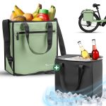 MIVELO Fahrradtasche Einkaufstasche mit Fahrradbefestigung, Shopper Gepäckträger 25L, inkl. herausnehmbarer Kühltasche