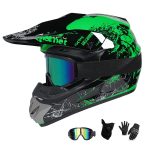 UIGJIOG MTB Helm Fullface Kinder,Motorradhelm Grün und Orange Erwachsener Motorrad Downhill Full Face Helm für Mountainbike Bergbuggy Sport Schutz,Grün : Amazon.de: Auto & Motorrad