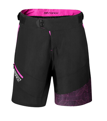 radlerhose-mit-polster-damen-218mjd-1.jpg Damen Fahrrad Hose Radhose mit Pad Polster Shorts MTB Baggyshort Pink Schwarz | eBay.de – Bild 1