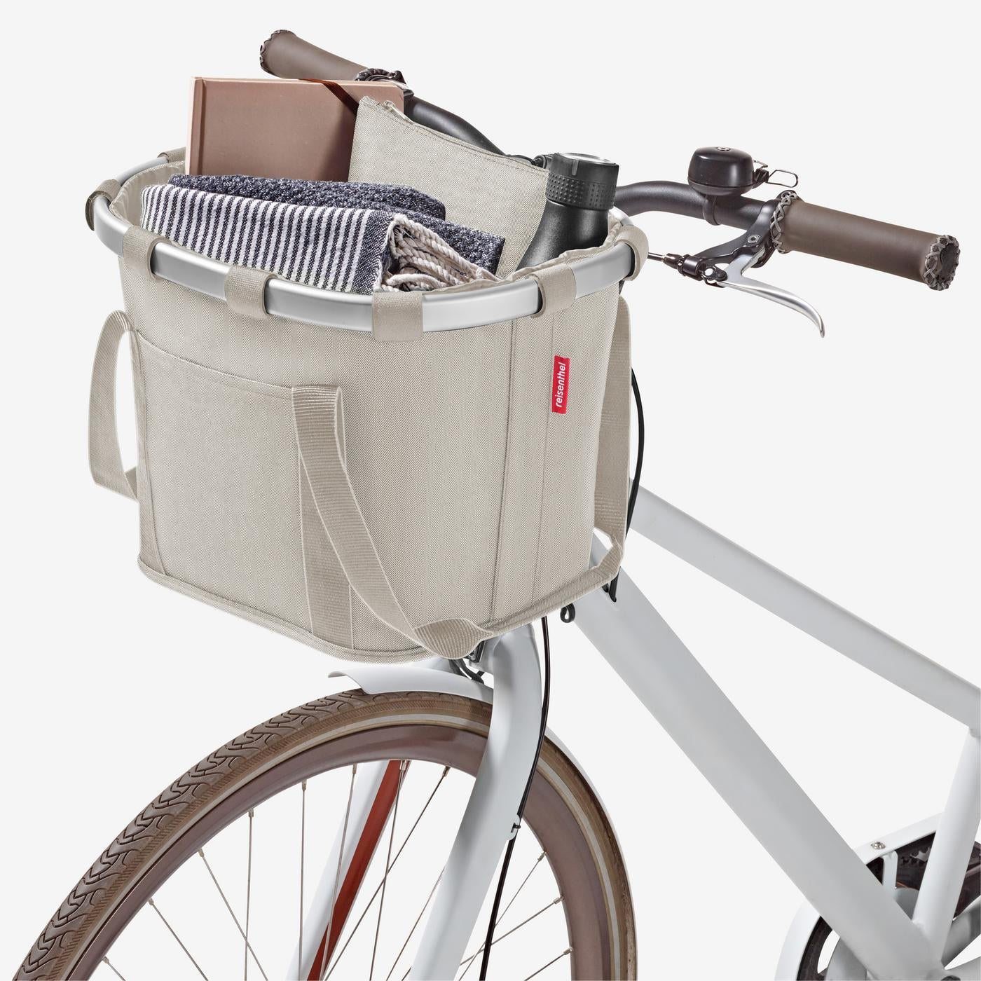 reisenthel-fahrradkorb-vorne-549ugb-1.jpg bikebasket herringbone sand – Bild 1