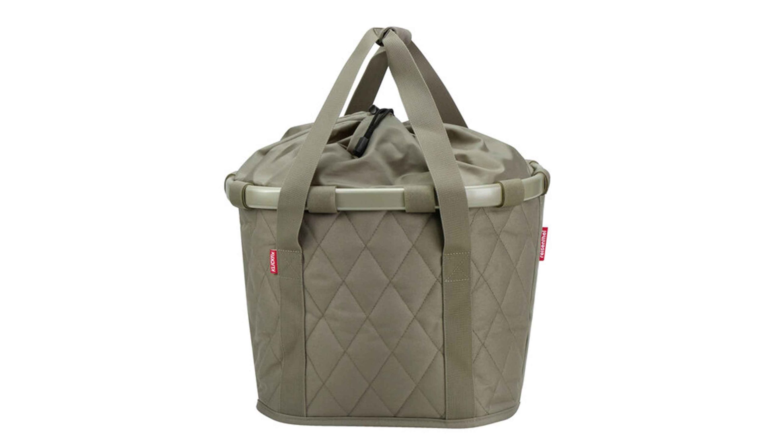 reisenthel-fahrradkorb-vorne-560ecn-1.jpg KLICKfix Reisenthel Bikebasket rhombus olive – Bild 1