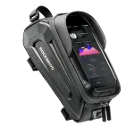 Rockbros B68 1 Rahmenmontierte Fahrradtasche mit Handytasche, 1,7 l, schwarz