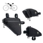 ROCKBROS Fahrradtasche Set Rahmentasche*2+Satteltasche*1 mit Verstellbarer Schultergurt 1,2L