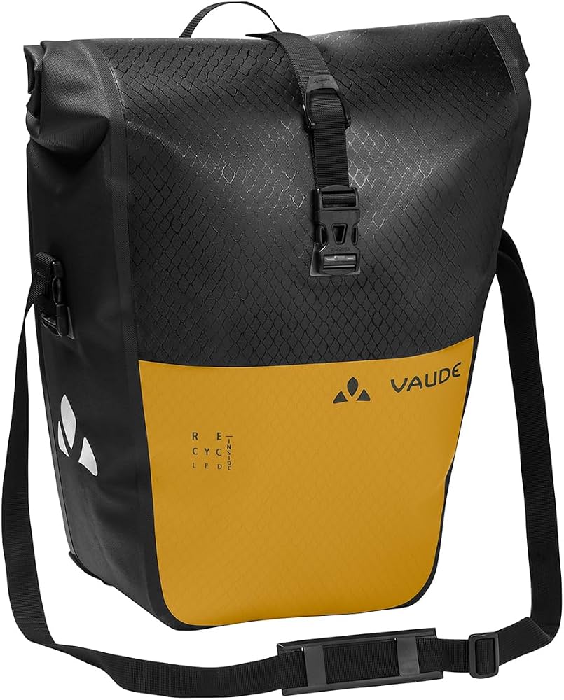 vaude-fahrradtasche-gepaecktraeger-092qhi.jpg VAUDE Fahrradtasche für Gepäckträger Aqua Back Color Single (Rec), 1 x 24 L in Gelb/Schwarz, Hinterradtasche wasserdicht, Fahrrad Gepäckträgertasche ... – Bild 1