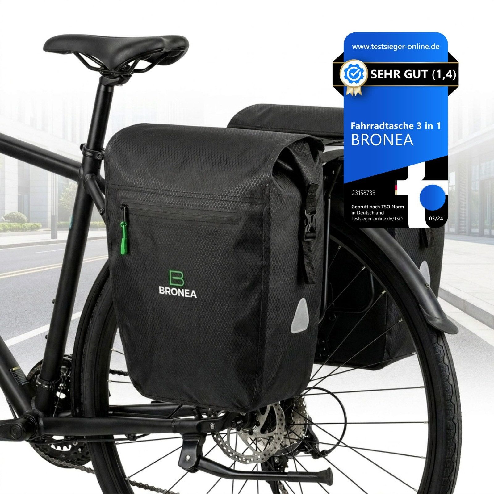 wasserdichte-fahrradtaschen-546toy-1.jpg Bronea Fahrradtasche Doppel Fahrradtasche für Gepäckträger hinten 40 L (2x20 L) (Fahrrad Gepäckträgertasche, XXL Fahrradtaschen für E Bike & Fahrrad), ... – Bild 1